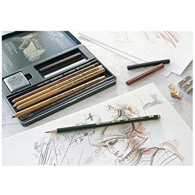 CAJA FABER CASTELL PITT MONOCHROME 21 PIEZAS