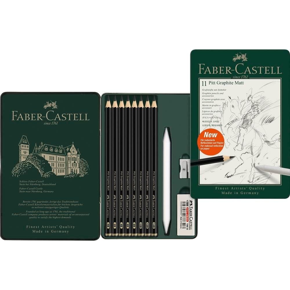 CAJA 11 LAPICEROS DE GRAFITO MATT FABER CASTELLCAJA 11 LAPICEROS DE GRAFITO MATT FABER CASTELL